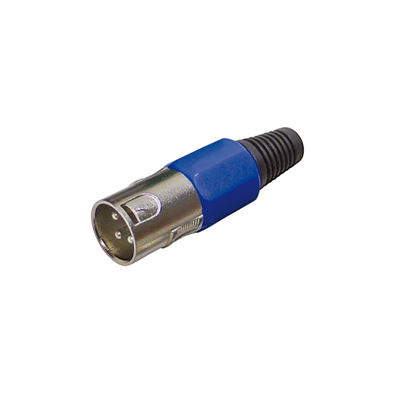 XLR Stecker blau BLANKO