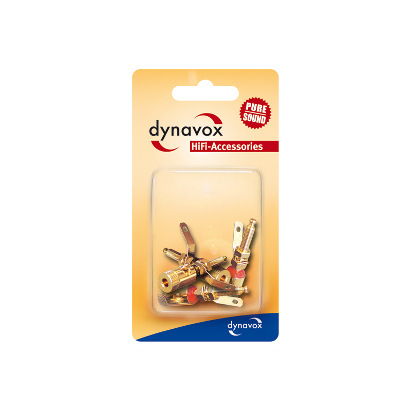Dynavox Bananenbuchse rot / schwarz Blisterverpackung